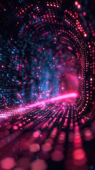 digital futuristic neon background. photo