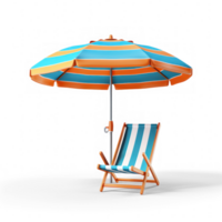 beach chair and umbrella on a transparent background png