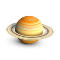 saturn planet isolated on transparent background png