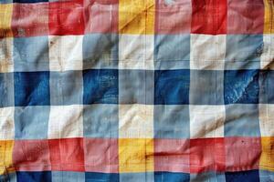 Gingham checkered pattern. photo