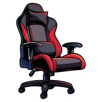 Ergonomic gaming chair for professional gamers vector
