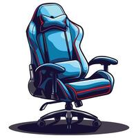 Ergonomic gaming chair for professional gamers vector