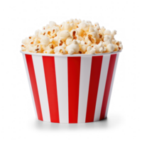 popcorn in a red and white striped bucket png