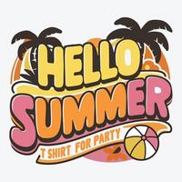 Hello Summer Design vector