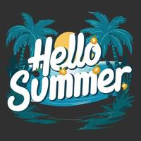 Hello Summer Design vector