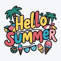 Hello Summer Design vector