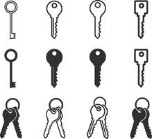 a collection of Key icon. Lock or unlock sign. Padlock. Lock symbol. Unblock. Password icon. Access vector