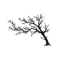 a black and white tree with roots on it vector