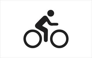 man riding with bicycle silhouette image vector