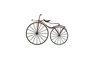 Old bicycle silhouette image vector