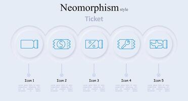 Ticket set icon. Event ticket, money, discount, key, airplane ticket, admission pass, event entry, discounts, access, travel pass, ticketing vector