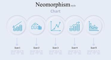 Chart set icon. Upward trend with coins, house growth, line graph, bar chart with coins, histogram, data analysis, financial report, statistics vector