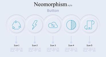 Button set icon. Recycling, lightning bolt, cloud upload and download, pie chart, smartphone rotation, interface, user experience, interaction vector