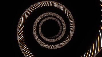 Orange and White Abstract Spiral Moving Background VJ Loop in 4K video