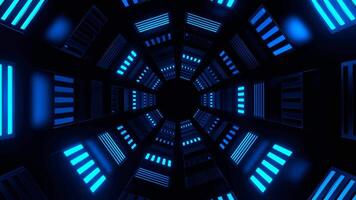 Blau umkehren verlangsamt Blitz Tunnel Hintergrund vj Schleife im 4k video