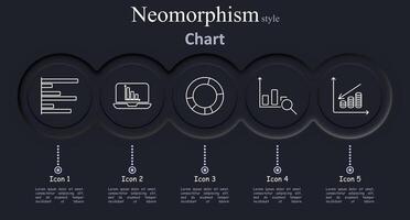 Chart set icon. Bar chart, laptop , pie , magnifying glass , coins, analysis, data, statistics, finance, graph, research, report, business vector