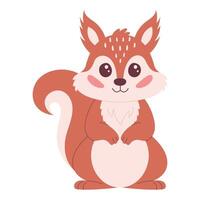 Cute squirrel, isolated on white background, illustration vector