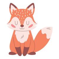 Cozy autumn design with cute fox. Design for cards, paper prints, web banners vector