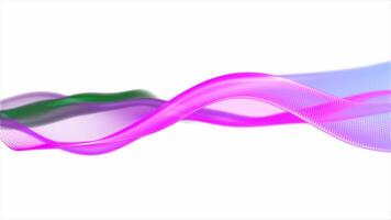 Abstract Wave With Colorful Dots On White Background video