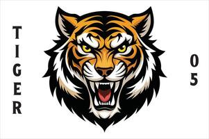 Tiger Head Printable Design. vector