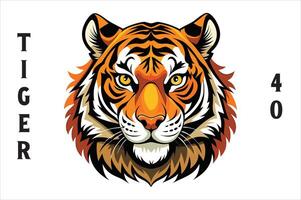 Tiger Head Printable Design. vector