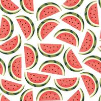pattern with watermelons. Bright and summery texture. vector