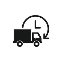 Fast delivery truck icon. Express delivery, quick move, symbol on white background vector
