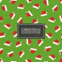christmas seamless pattern - color festive design. New year repeatable background with santa claus hats. Trendy holiday print vector