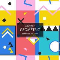 seamless trendy pattern with geometric shapes. Abstract colorful bright background. Retro fashion design 80-90s vector