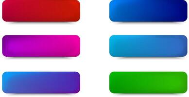 3d button set with gradient Isolated elements for your design A collection of colorful shapes vector
