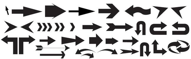 Different Arrow icons set. Arrow collection set in flat style for web design. vector