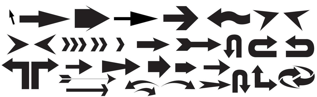 Different Arrow icons set. Arrow collection set in flat style for web design.