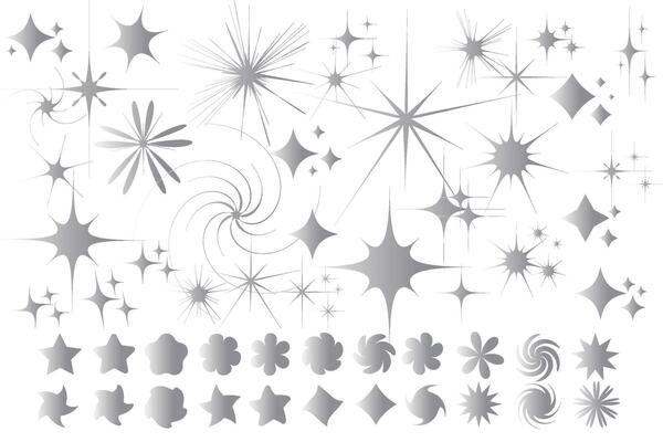 Sparkle Silver icon set