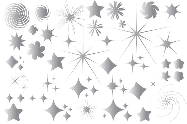 Sparkle Silver icon set