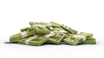 3D rendering of Stacks of New Japanese yen notes png