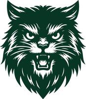 Vectors Silhouette of an Angry Cat with Arched Back