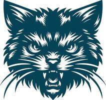 High-Resolution Vectors Silhouette of an Enraged Feline with Sharp Claws