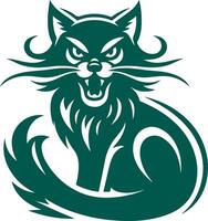 Dynamic Vectors Silhouette of an Enraged Cat Ready to Pounce