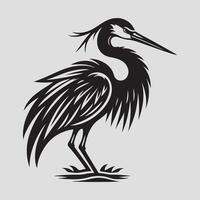 Heron bird silhouette vectors illustration