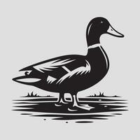 Duck silhouette vectors illustration