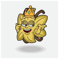 Vanilla Mascot Character Cartoon With Smug expression. For brand, label, packaging and product. vector