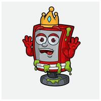Sour Diesel Mascot Character Cartoon With Shocked expression. For brand, label, packaging and product. vector