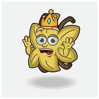 Vanilla Mascot Character Cartoon With Shocked expression. For brand, label, packaging and product. vector