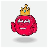 Cranberry Fruit Mascot Character Cartoon With Happy expression. For brand, label, packaging and product. vector