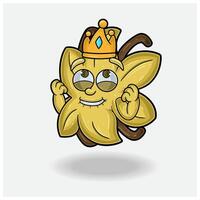 Vanilla Mascot Character Cartoon With Happy expression. For brand, label, packaging and product. vector
