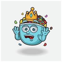 Cereals Mascot Character Cartoon With Shocked expression. For brand, label, packaging and product. vector