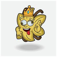 Vanilla Mascot Character Cartoon With Crazy expression. For brand, label, packaging and product. vector