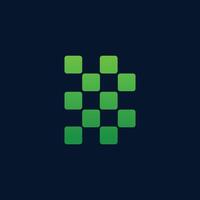 letter D and square logo abstract gradient vector