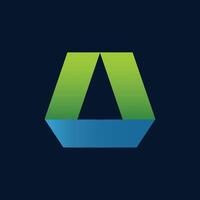 Triangle Logo abstract with gradient color vector