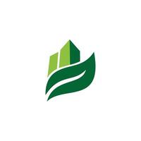 logo icon leaf with hands open increasing vector